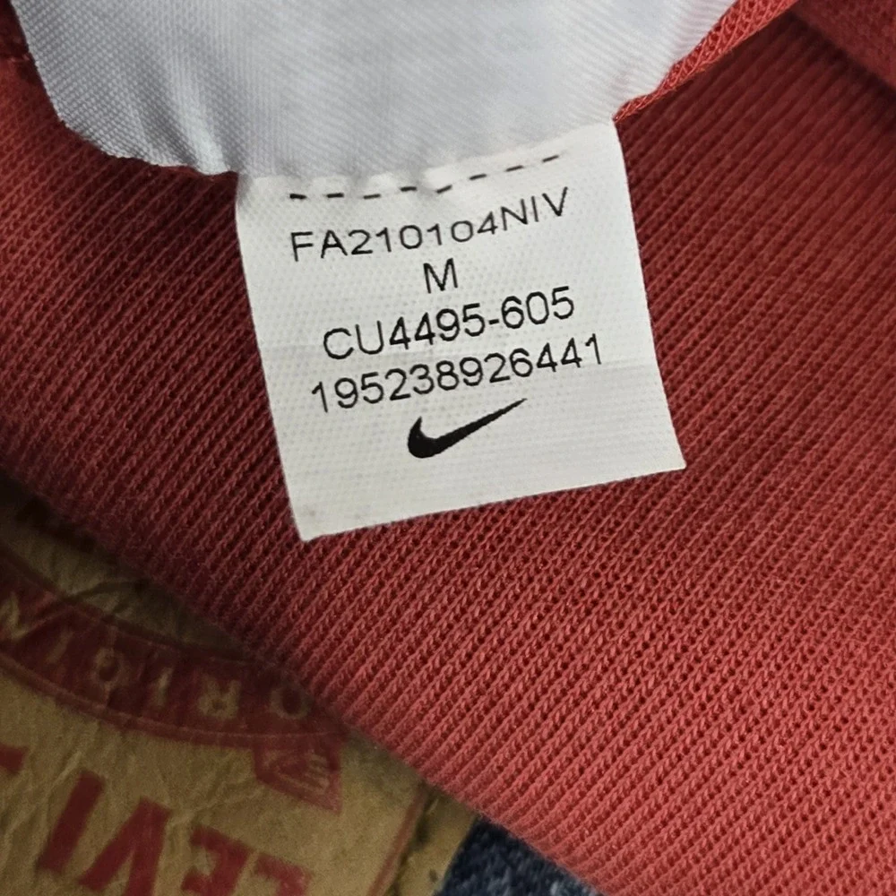 Nike Men Pants M Red Tech Fleece Jogger Zipper 24